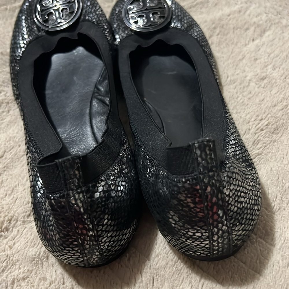 Tory Burch Black Sequin Ballet Flats - Picture 7 of 9
